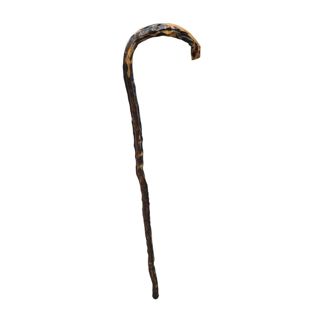 Vintage 36" Carved Handcrafted Wooden Walking Stick Cane Natural Rustic Design
